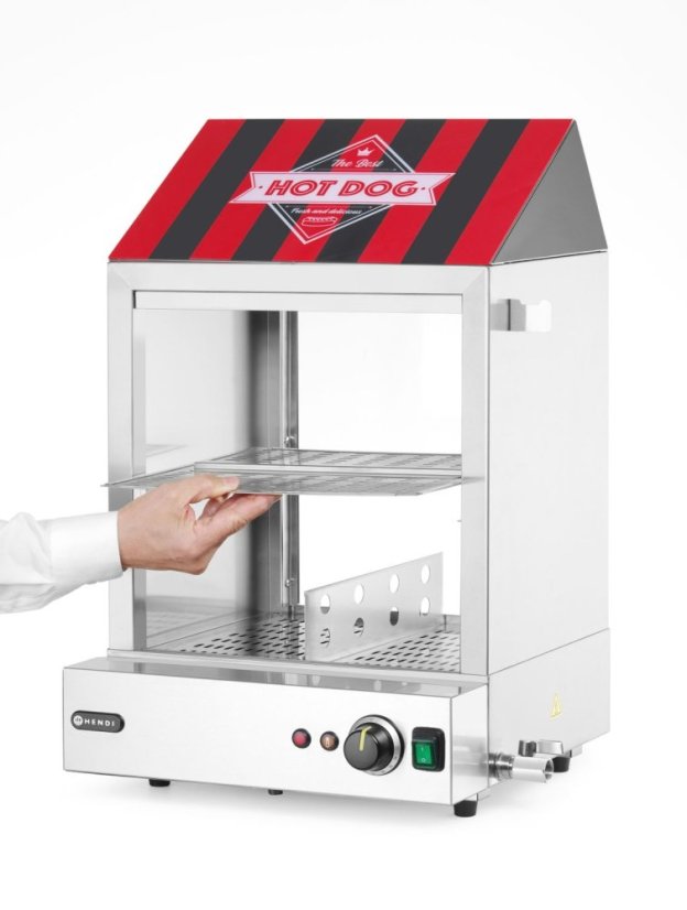 Ohřívač na hot dogy, HENDI, Stříbrná, 230V/2000W, 508x445x(H)693mm