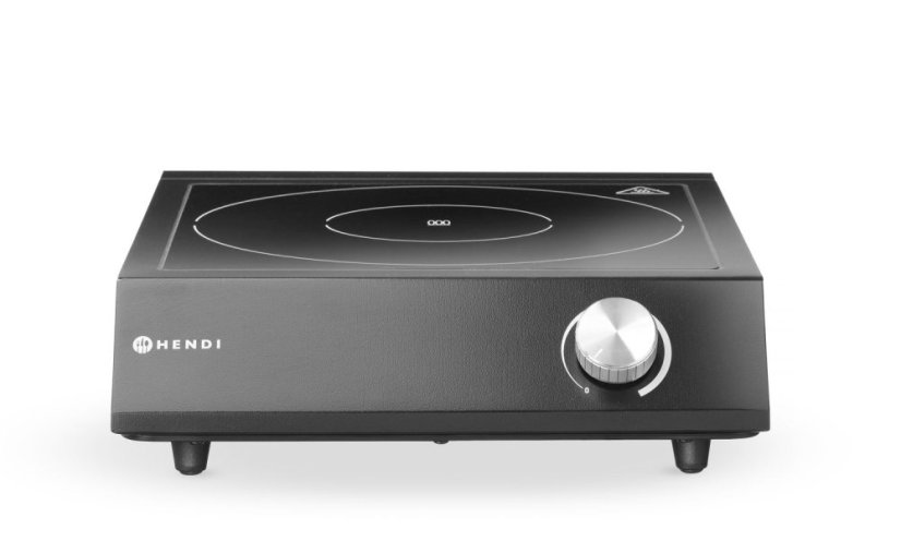 Sada: Indukční vařič 3500W + pánev + pánev na smažení, HENDI, Černá, 230V/3500W, 320x395x(H)95mm