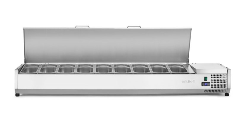 Chladicí zásobník GN 1/3, Arktic, 9x GN1/3, GN 1/3, 54L, 230V/180W, 420x2005x(H)630mm