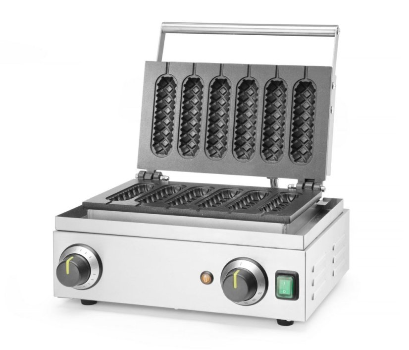 Vaflovač na kukuřičné psíky, HENDI, 230V/1550W, 390x378x(H)229mm