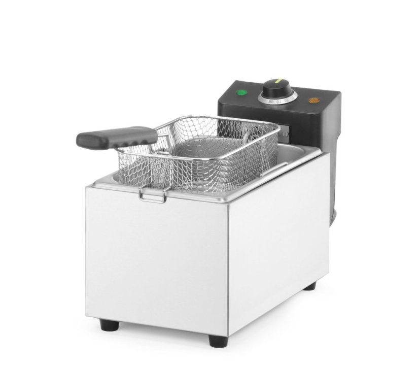 Hluboká fritéza, HENDI, Budget Line, GN 1/3, 4L, Stříbrná, 230V/2800W, 184x404x(H)258mm