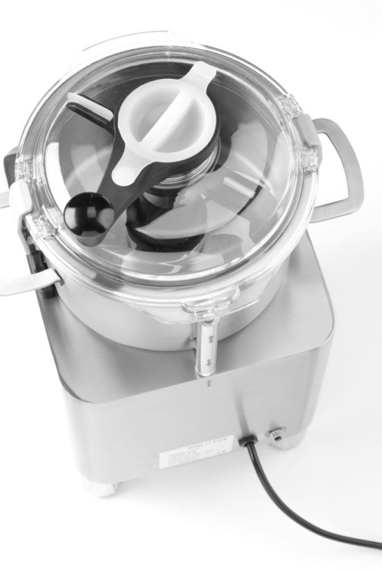 Elektrický kráječ do mísy, HENDI, Profi Line, 8 kg, Stříbrná, 230V/800W, 377x350x(H)586mm