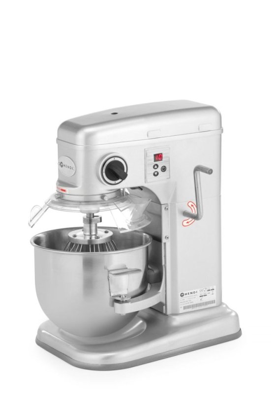 Planetární mixer, HENDI, Kitchen Line, 7L, Stříbrná, 230V/650W, 317x440x(H)490mm