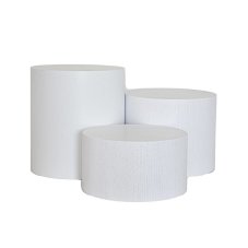 TOMGAST Podstavec kulatý dřevěný, pr. 223 mm, v: 240 mm, jasan, bílý