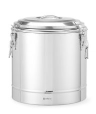 Termoska na přepravu potravin, HENDI, Kitchen Line, 31L, Stříbrná, ⌀400x(H)445mm