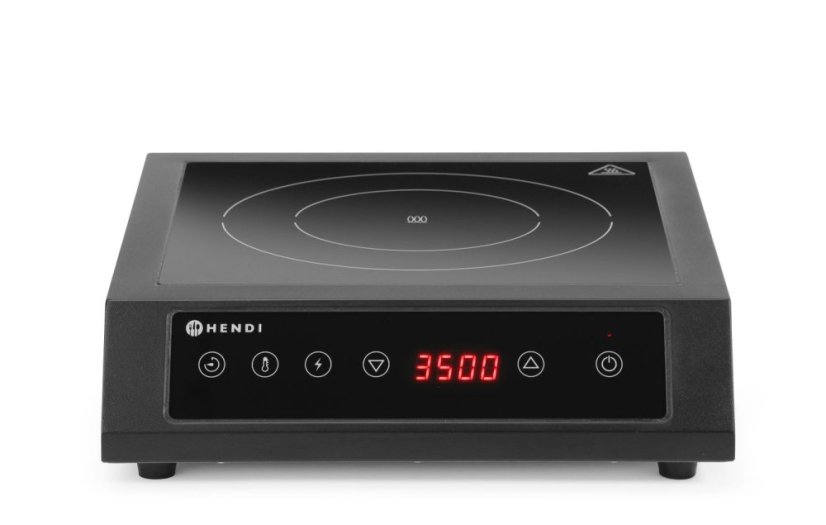 Indukční vařič 3500 D XL, HENDI, Černá, 230V/3500W, 355x400x(H)100mm