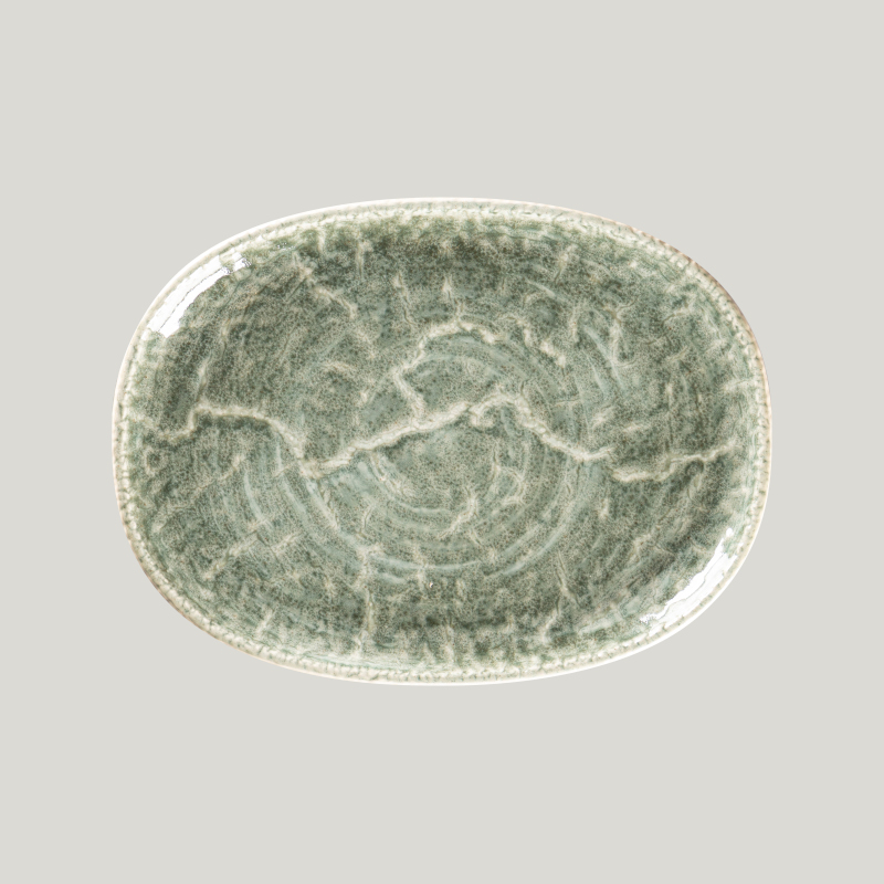 RAK Porcelain Krush talíř oválný 25 × 19 cm, zelený