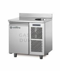 Coldline mrazící stůl TA09/1BS s deskou, dřezem a zadním lemem