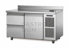 Coldline chladící stůl TA13/2MS s deskou, dřezem a zadním lemem