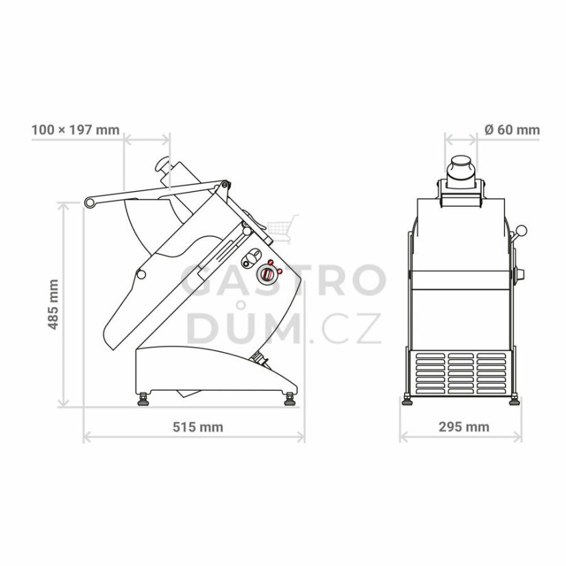 Feuma krouhač zeleniny GVM 210 (230V) s nástavcem GVS
