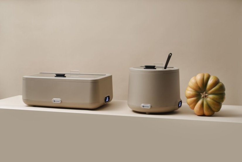 Kotlik na polévku UNIQ, HENDI, designed by Robert Bronwasser, 8L, Béžová, 230V/500W, ⌀365x(H)325mm