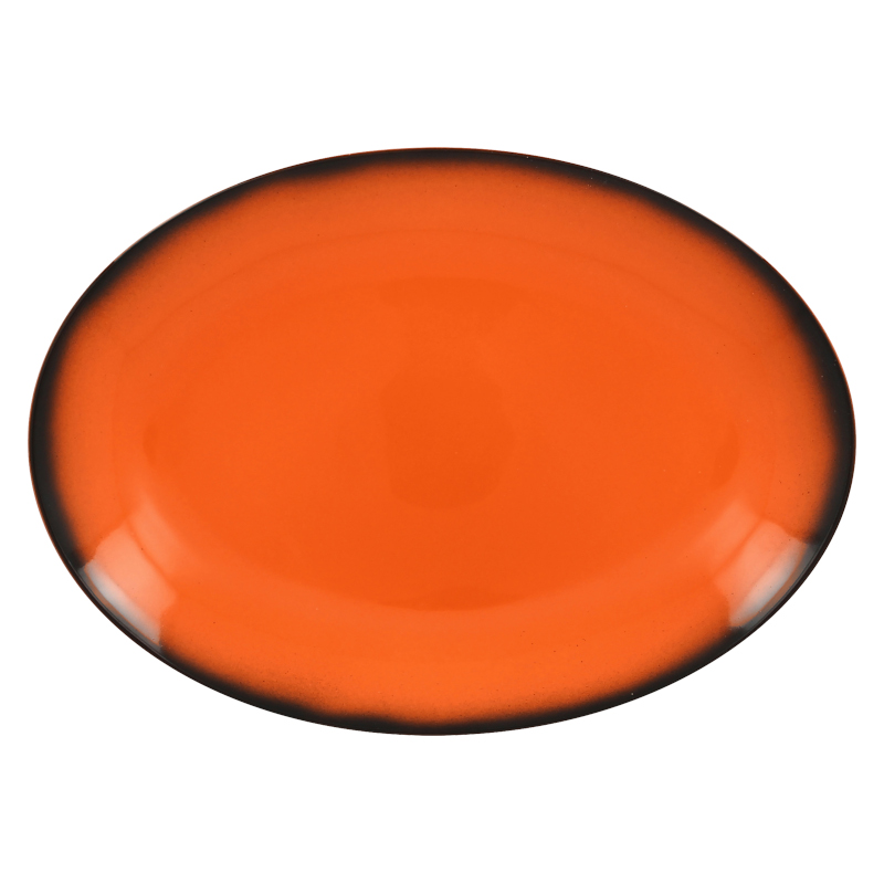 RAK Porcelain RAK Lea talíř mělký, oválný 36 × 27 cm, oranžový | RAK-LENNOP36OR
