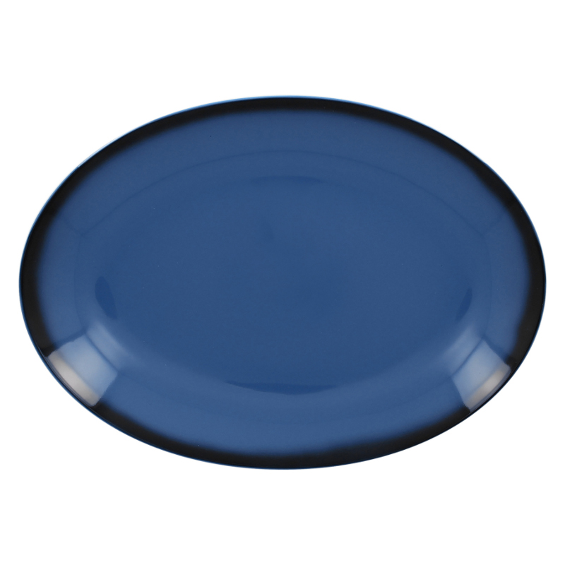 RAK Porcelain RAK Talíř oválný 36 x 27 cm, modrá | RAK-LENNOP36BL