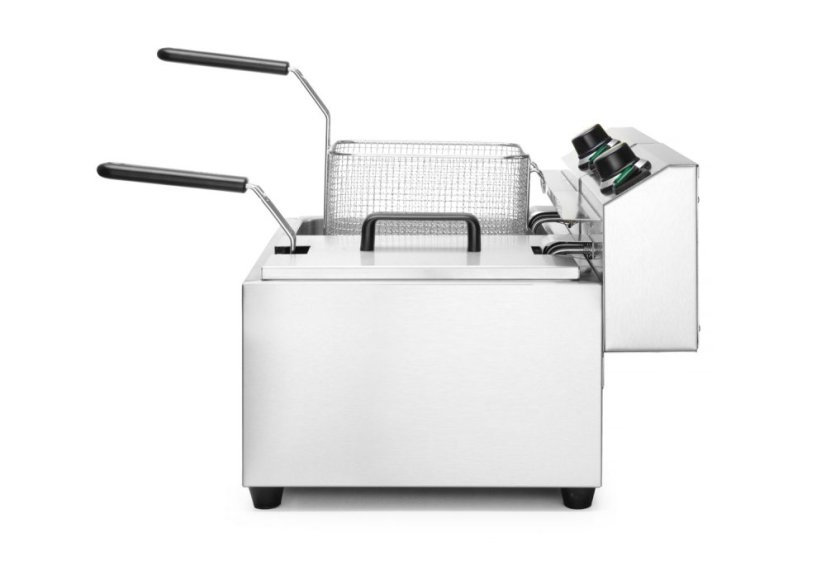 Ruční fritéza, 2 × 8 l, HENDI, Profi Line, 16L, 230V/7000W, 605x460x(H)369mm