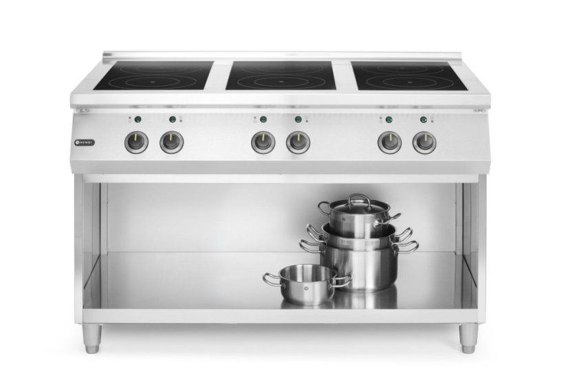 Indukční sporák, 6 varných zón, HENDI, 400V/25500W, 1200x700x(H)890mm