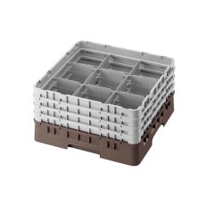 Cambro Koš Camrack 9 pozic, výška sklenice 9 cm - Hnědá