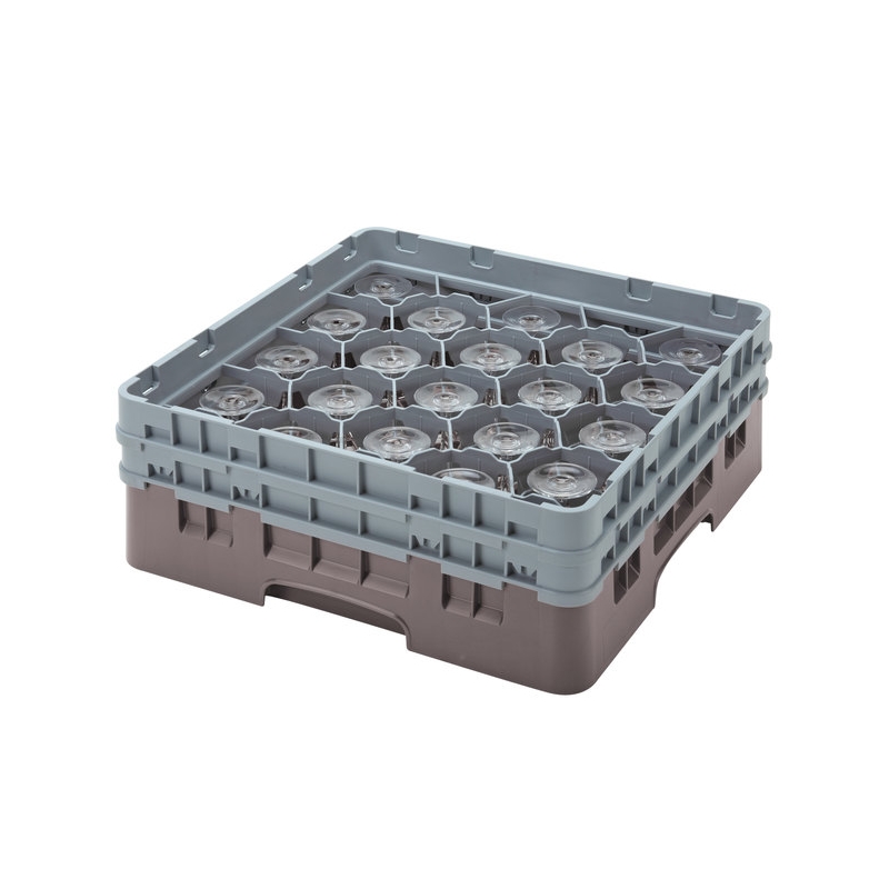 Cambro Koš Camrack 20 pozic, výška sklenice 30 cm - Hnědá