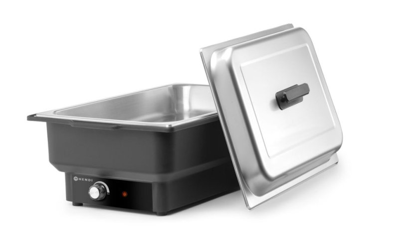 Chafing dish elektrický Tellano, HENDI, Kitchen Line, GN 1/1, 9L, 230V/900W, 575x349x(H)278mm