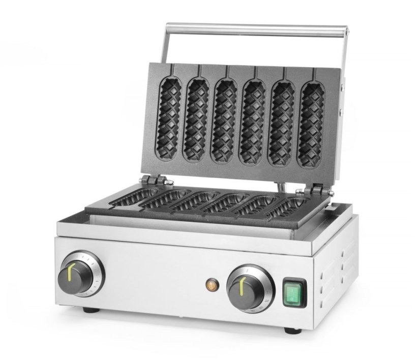 Vaflovač na kukuřičné psíky, HENDI, 230V/1550W, 390x378x(H)229mm
