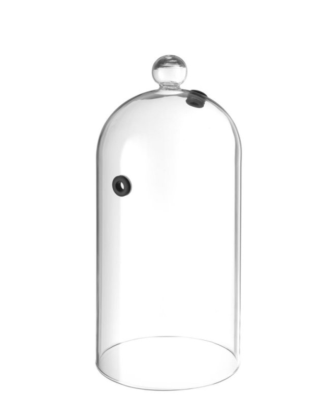 Skleněná kopule s větracím otvorem, HENDI, koktejlový poklop, ⌀130x(H)282mm