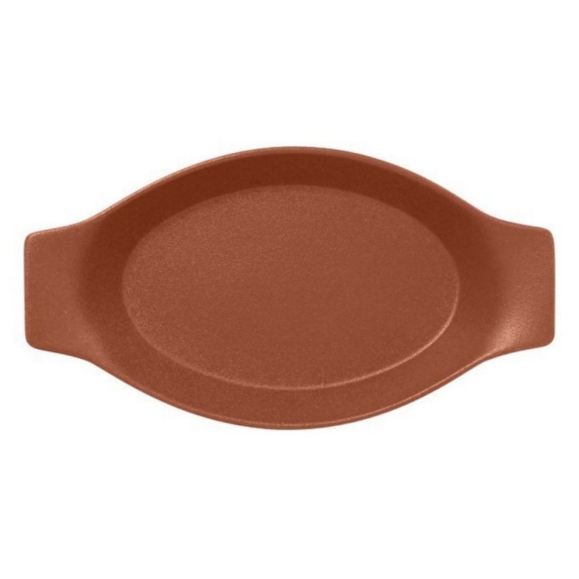 RAK Porcelain RAK Talíř oválný s rukojetí 42 cl, hnědá | RAK-NFOPOD25BW