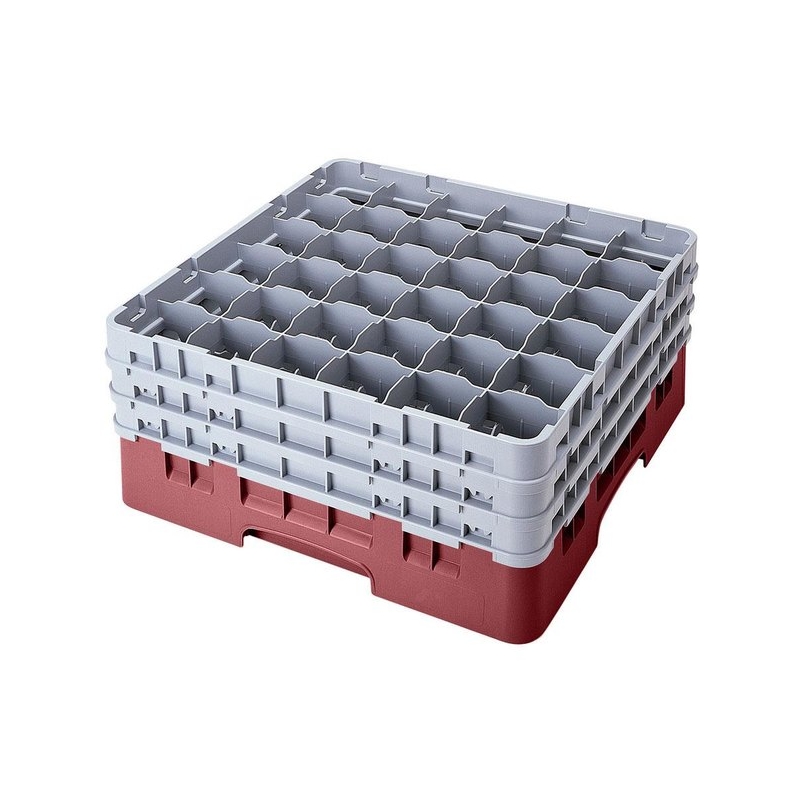 Cambro Koš Camrack 36 pozic, výška sklenice 13,2 cm - Červená