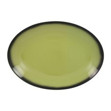 RAK Porcelain RAK Talíř oválný 32 x 23 cm, zelená | RAK-LENNOP32LG