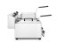 Ruční fritéza s vypouštěcím kohoutem, 2 × 8 l, HENDI, Profi Line, 16L, 230V/7000W, 610x515x(H)369mm