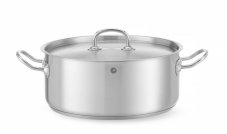 Hrnce na dušení s nízkým víkem, HENDI, Kitchen Line, 7,3L, ⌀280x(H)120mm