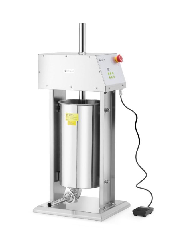 Elektrický stroj na plnění klobás, HENDI, 15L, 230V/60W, 450x350x(H)750mm