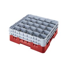 Cambro Koš Camrack 25 pozic, výška sklenice 23,8 cm - Červená