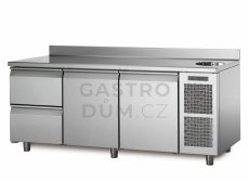 Coldline chladící stůl TA17/2MS s deskou, dřezem a zadním lemem