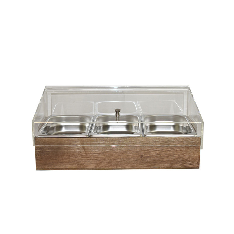 TOMGAST Chladicí box pro gastronádoby s krytem GN 1/1, jasan TOMGAST Chladicí box pro gastronádoby s krytem GN 1/1, jasan