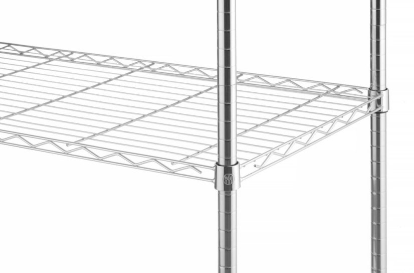 Úložný stojan s 5 policemi, HENDI, Chrom, 910x455x(H)1830mm