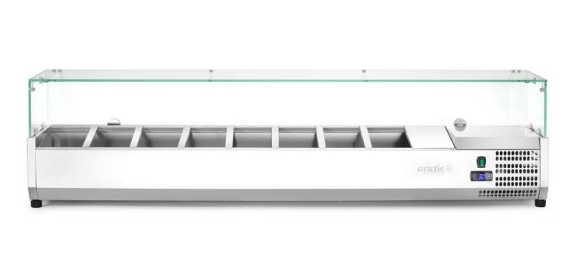 Chladicí zásobník GN 1/4, Arktic, 8x GN 1/4, GN 1/4, 36L, 230V/180W, 335x1805x(H)460mm