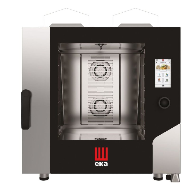 Konvektomat Millennial Touch Screen Bakery s automatickým mycím systémem, 6x600x400 mm - ovládaná elektronicky, plynová, Tecnoeka, 230V/500W, 13500kW, 850x1035x(H)950mm