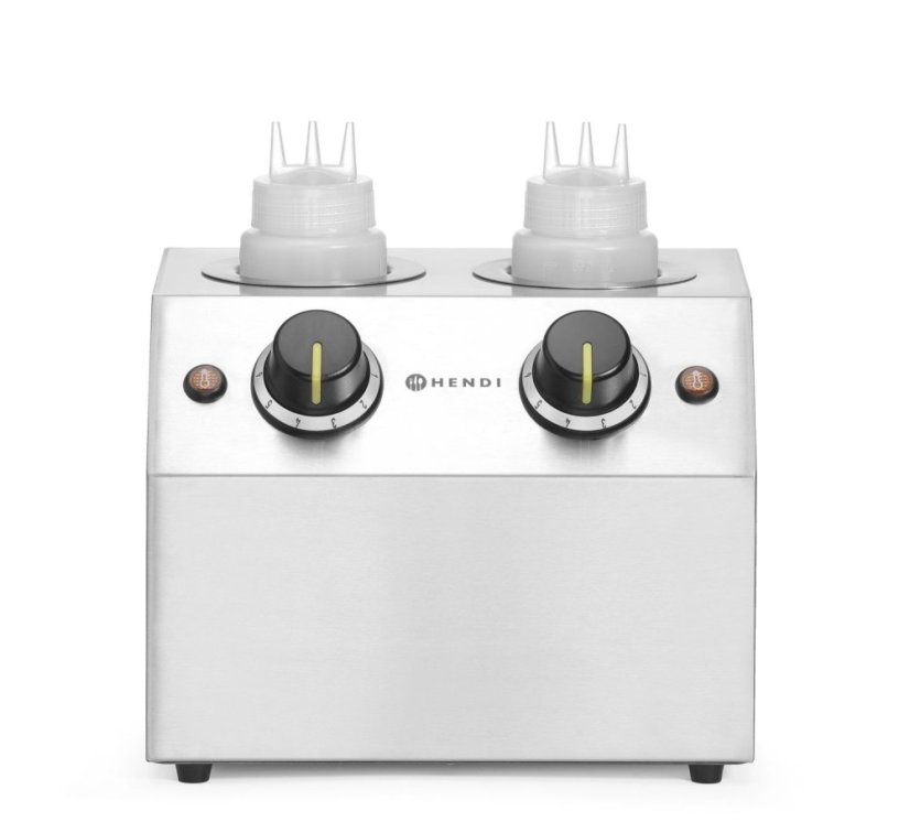 Ohřívač omáček, HENDI, Dvoudílná - 2x0,65L, 220-240V/400W, 270x223x(H)282mm