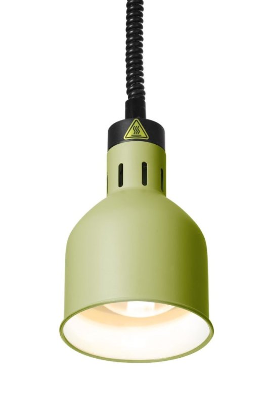 Výškově nastavitelná ohřívací lampa válcová, HENDI, Zelená, 230V/375W, ⌀175x(H)250mm