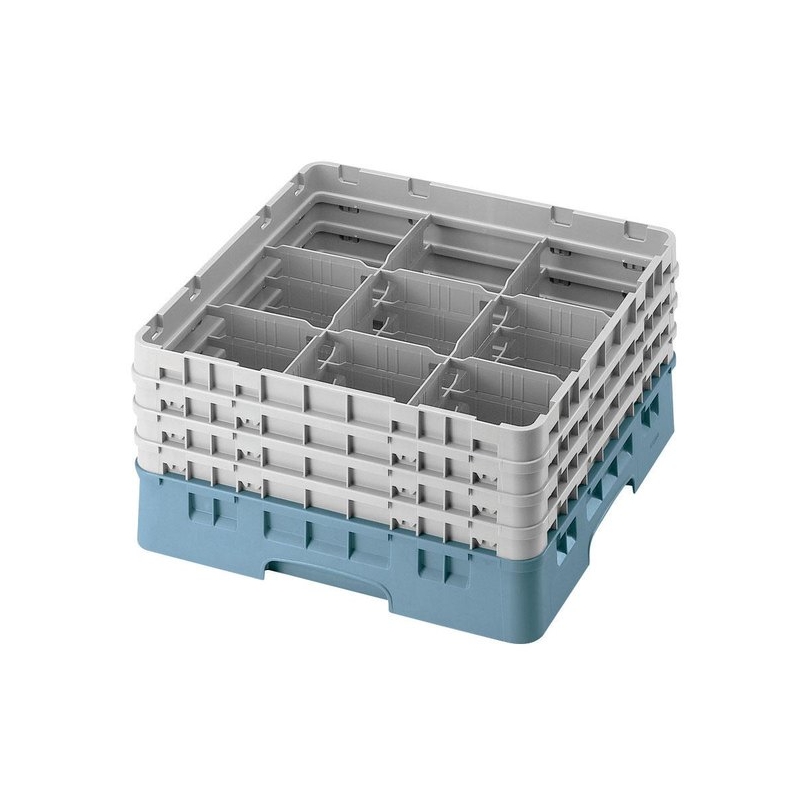Cambro Koš Camrack 9 pozic, výška sklenice 13,2 cm - Tyrkysová