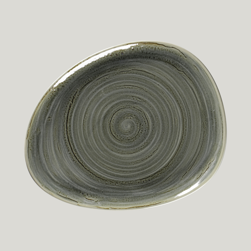 RAK Porcelain RAK Spot talíř mělký 28 × 22,5 cm – olivínový | RAK-SPTFLFP28