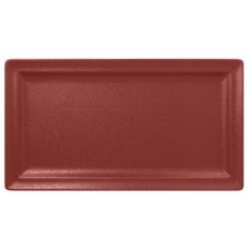 RAK Porcelain RAK Talíř obdélný 38 × 21 cm, tmavě červená | RAK-NFCLRP38DR