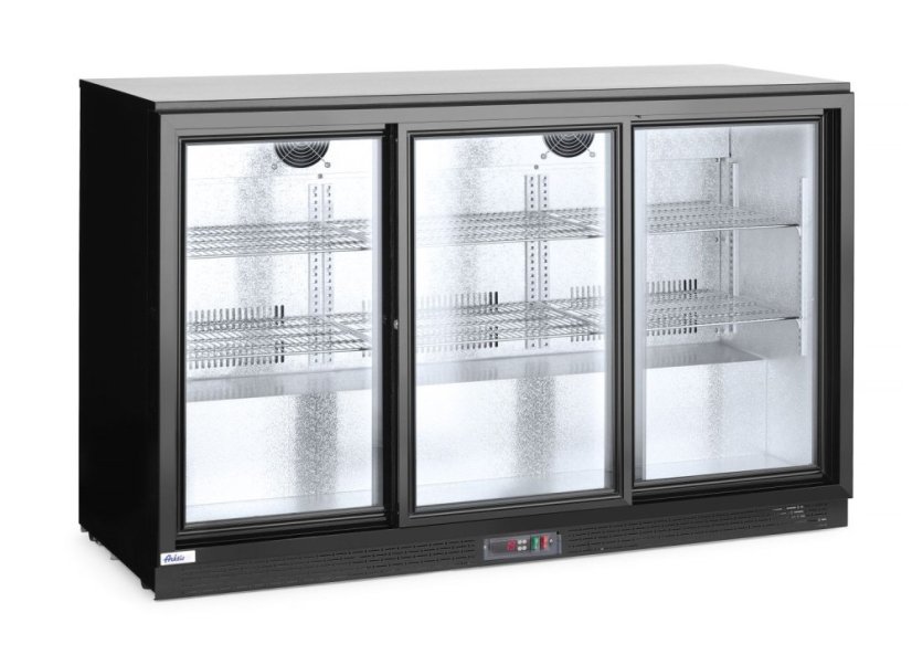 Barová chladnička s trojitými posuvnými dveřmi, Arktic, 254L, Černá, 230V/160W, 1350x520x(H)865mm