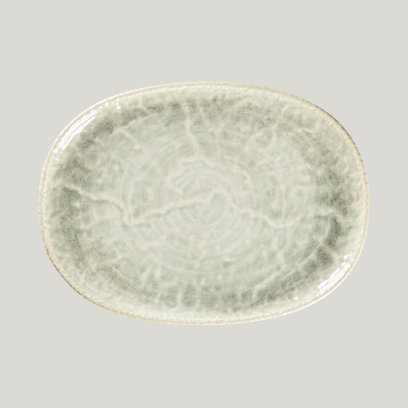 RAK Porcelain Krush talíř oválný 28 × 20,5 cm, světle zelený