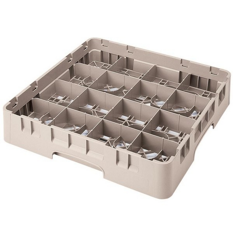 Cambro Koš Camrack 16 pozic, výška sklenice 30 cm - Béžová