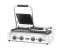 Kontaktní gril, dvojitý gril s časovačem, HENDI, Stříbrná, 220-240V/3600W, 570x375x(H)216mm, Obdélníkové