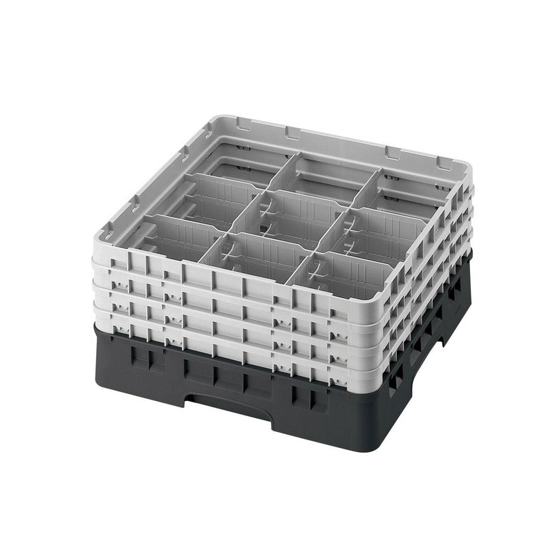Cambro Koš Camrack 9 pozic, výška sklenice 25,8 cm - Černá