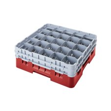 Cambro Koš Camrack 25 pozic, výška sklenice 25,8 cm - Červená