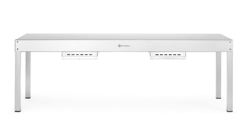 Zahřívací most, HENDI, Stříbrná, 230V/1000W, 1000x400x(H)400mm, Obdélníkové