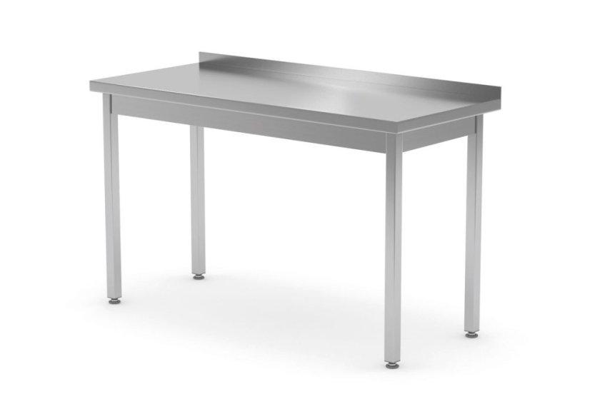 Stůl sezadní deskou – šroubovaný, hloubka 600 mm, HENDI, Profi Line, 1000x600x(H)850mm