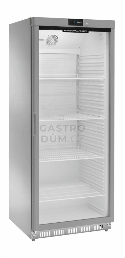 FRIGOPLANET chladící skříň AKD 600RG SS 580 L nerez/sklo